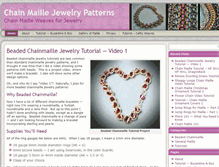 Tablet Screenshot of chainmaillejewelrypatterns.com